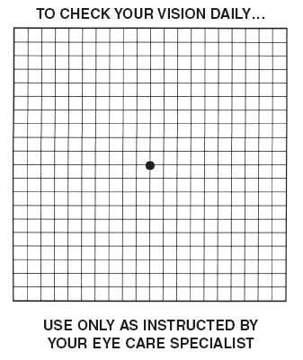 Amsler Grid Eye Test Chart