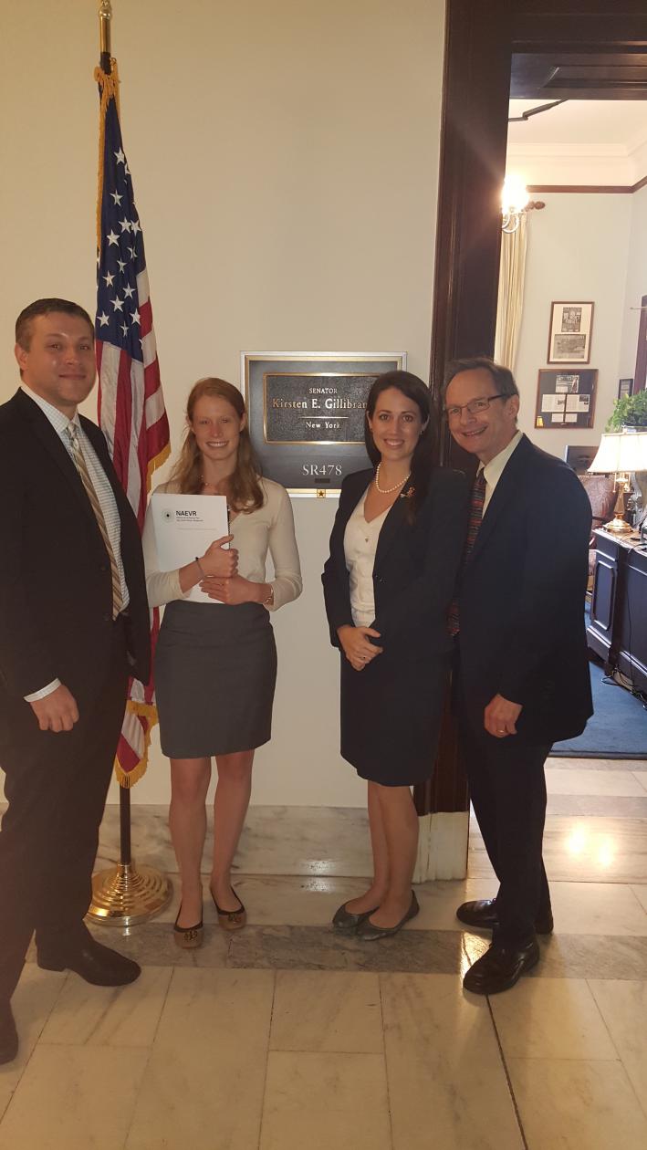 Emerging vision scientists visit the office of Senator Kirsten Gillibrand 