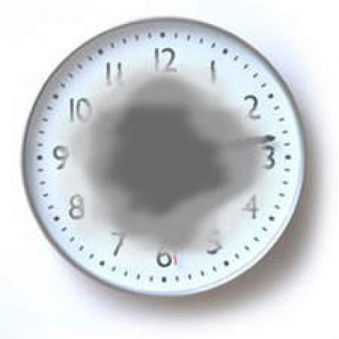 Clock face obscured by AMD