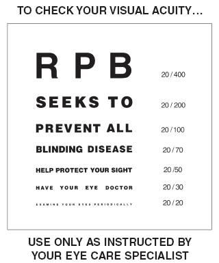 Low Vision Eye Chart